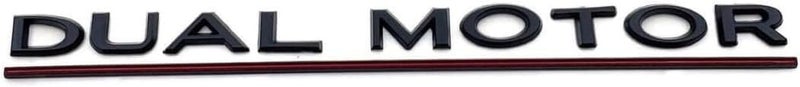 EVMIZE Metal Dual Motor Performance Emblem Logo Decal Sticker in Matte Black for Tesla Model 3 Highland Model Y Juniper (Dual Motor) - Image 1